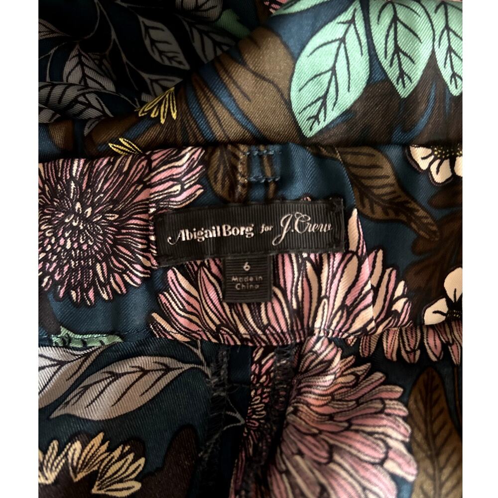 Abigail Borg for J.Crew Silk Floral Wide‑Leg Pants - Picture 3 of 7